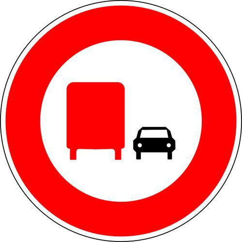 Panneau de signalisation Interdiction de dépasser PL - Kelias