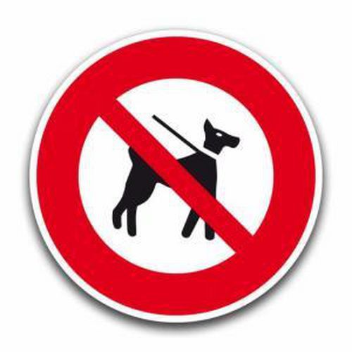 Panneau de signalisation interdit aux chiens CL2 BLX02 - Kelias