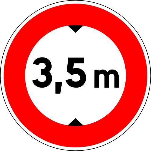 Panneau de signalisation Limitation de hauteur 4,6 m - Kelias