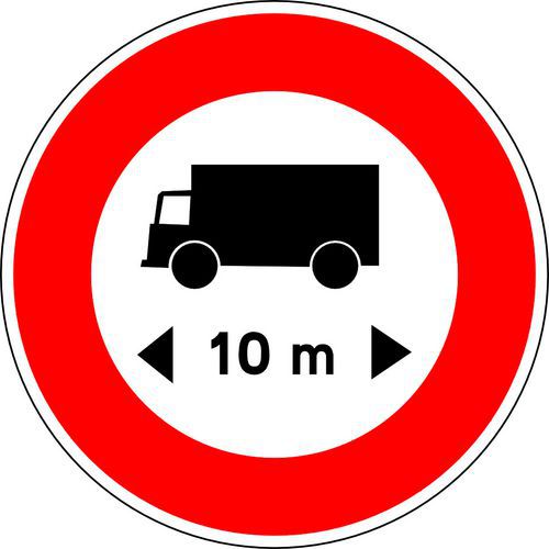 Panneau de signalisation Limitation de longueur 17 m - Kelias
