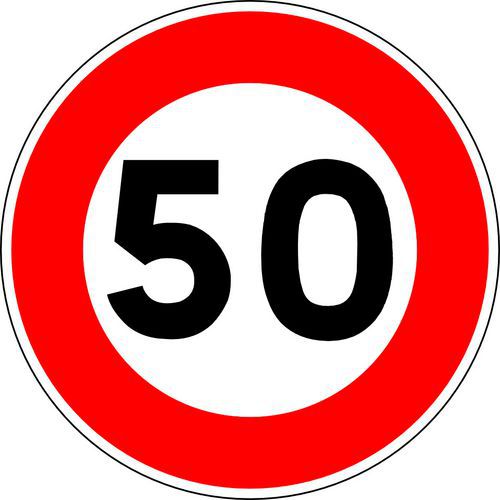 Panneau de signalisation Limitation vitesse 60 km/h - Kelias