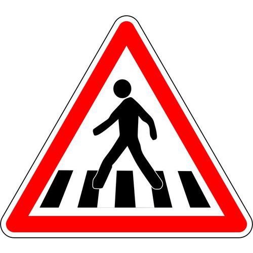 Panneau de signalisation passage pour piétons CL2 A13B - Kelias
