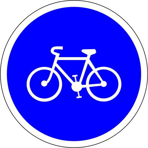 Panneau de signalisation Piste cyclable obligatoire - Kelias