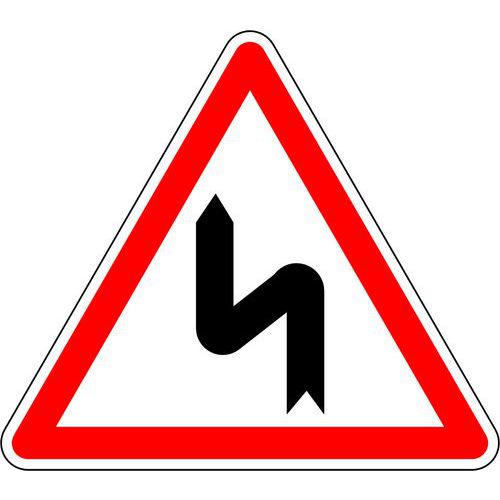 Panneau de signalisation succession de virages CL2 A1D - Kelias