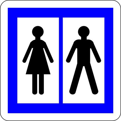 Panneau de signalisation Toilettes publics - Kelias