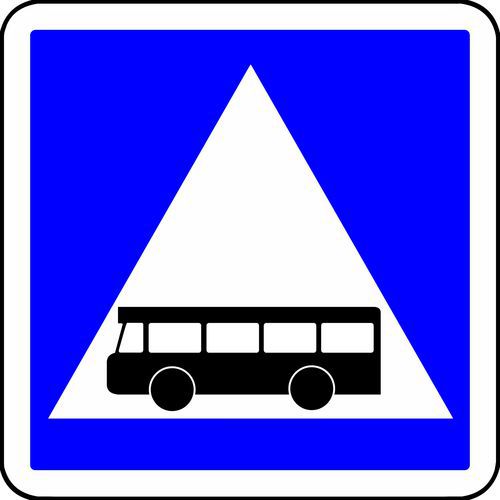 Panneau de signalisation traversée voie de bus CL2 C20B - Kelias