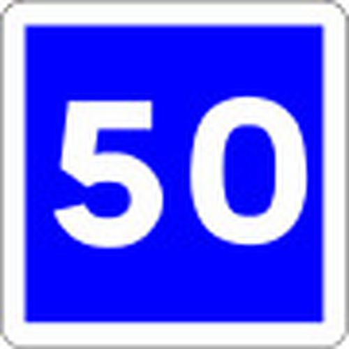 Panneau de signalisation Vitesse conseillée 50 km/h - Kelias