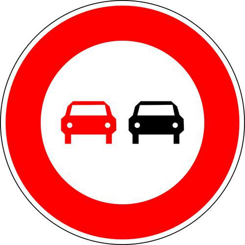 Panneau de chantier Interdiction de dépasser - Kelias