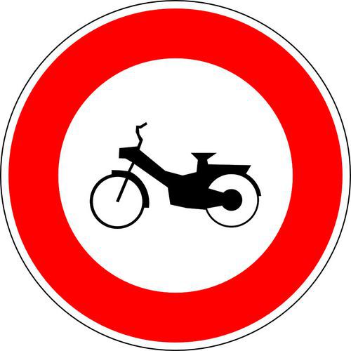 Panneau de signalisation Accès interdit aux cyclomoteurs - Kelias