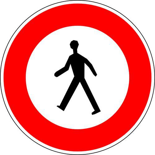 Panneau de signalisation Accès interdit piétons - Kelias