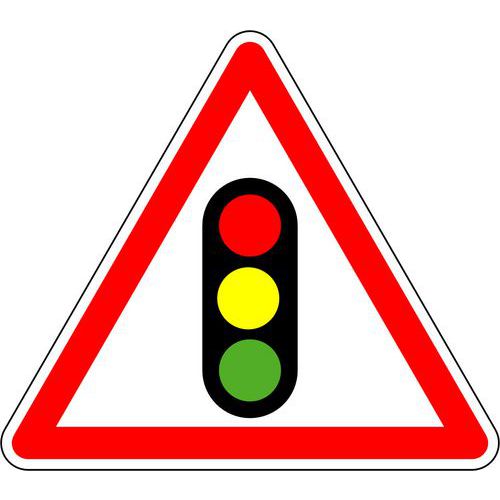 Panneau de signalisation Annonce feux tricolores - Kelias