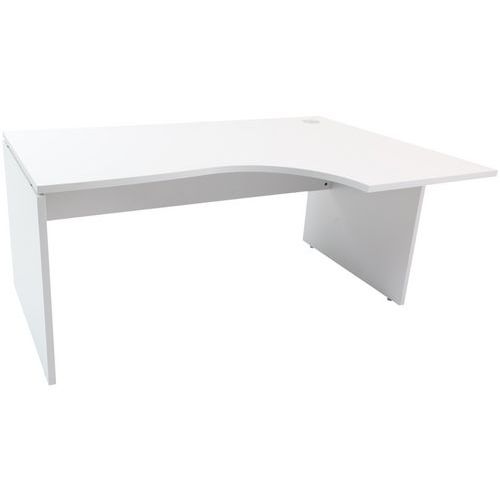 Bureau compact - Piétement panneau - Gris - Manutan Expert