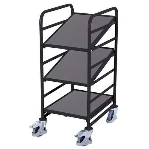 Chariot à plateaux bois pour bacs norme Europe - Capacité 200 Kg