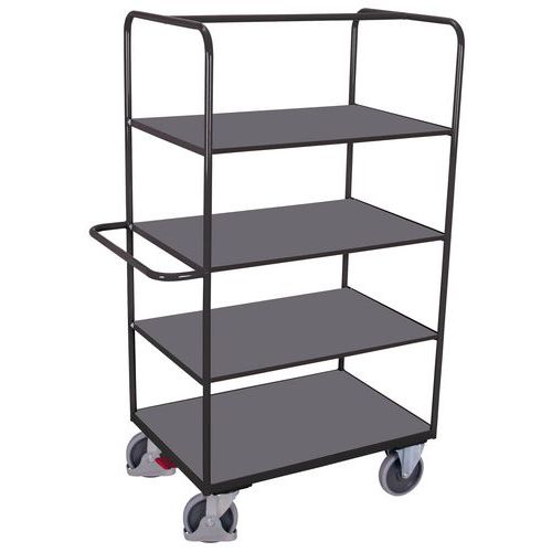 Chariot à étagères haut avec étagères repliables