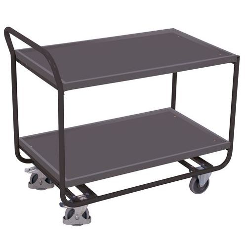 Chariot à plateaux en acier