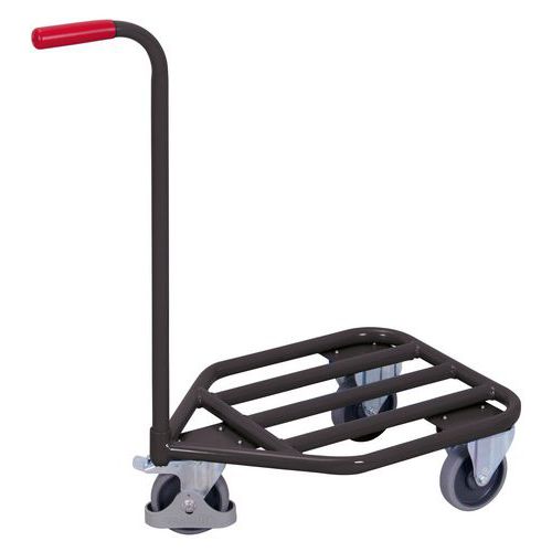Chariot col de cygne avec plateau tubulaire