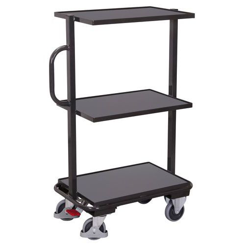 Chariot desserte avec 3 plateaux en bois