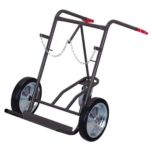 Diable porte-bouteilles pour 2 bouteilles de cap. 40 - 50 L