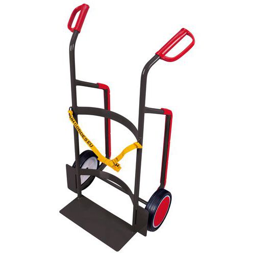 Diable porte-fûts en matière plastique