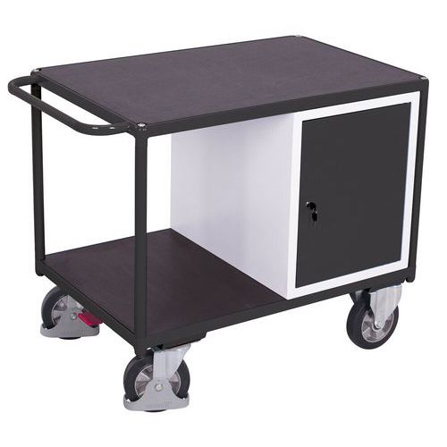 Établi mobile pour charges lourdes avec 2 plateaux