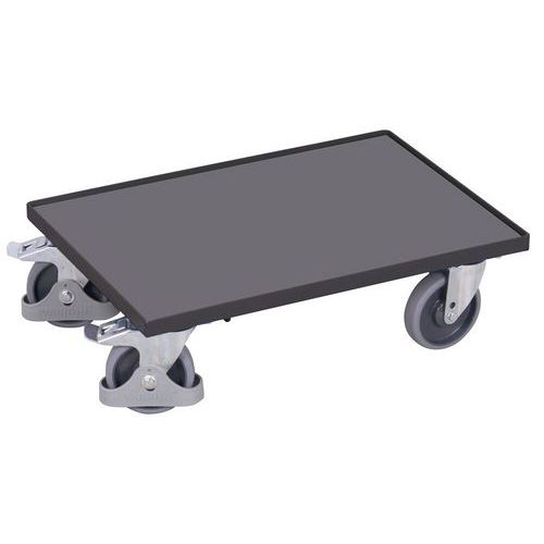 Plateau roulant modulaire Euro avec plateau (rebord de 10 mm)