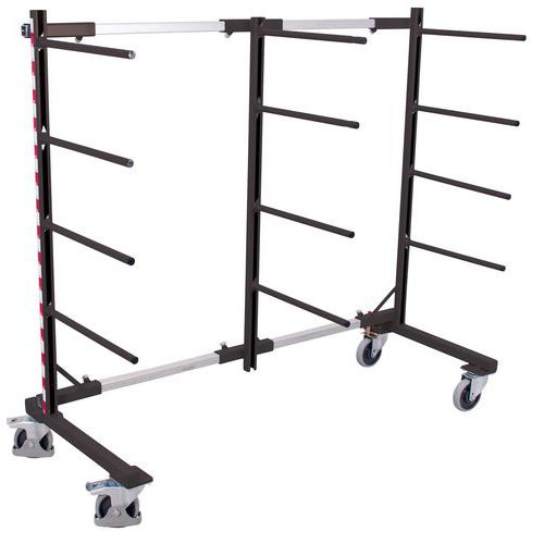 Rayonnage cantilever mobile simple face