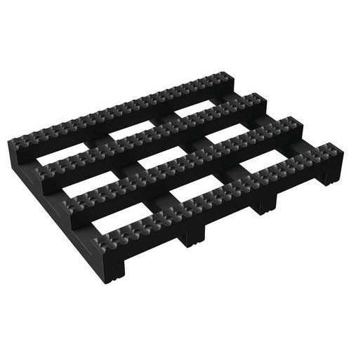 Caillebotis antidérapant maille large Trackgrip PVC recyclé - Plastex Caillebotis antidérapant maille large Trackgrip PVC recyclé - Plastex