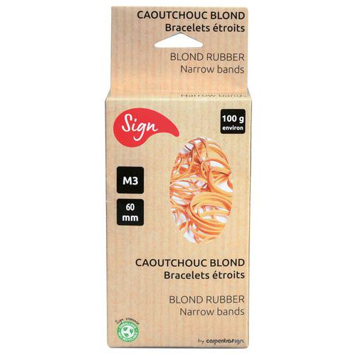Boite 100g de bracelets élastique Ø 60 mm - Sign
