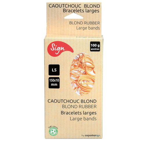Boite de 100 g de bracelets élastique largeur 10 mm Ø 150 mm - Sign