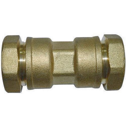 Jonction égale pour tuyau polyéthylène 25mm - Laiton - Boutte