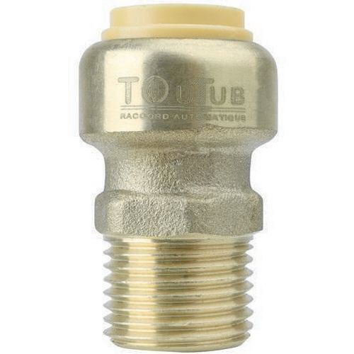 Union mâle Toutub - 12x17 (3/8) - Ø12mm - Laiton - Boutte