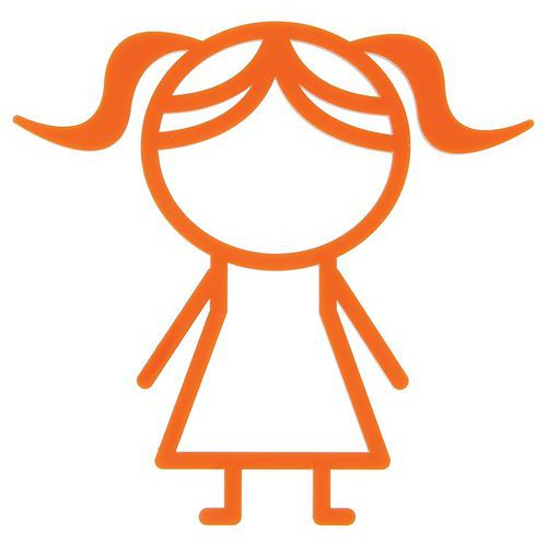 Pictogramme scolaire en relief Elise & Gaby - Fille