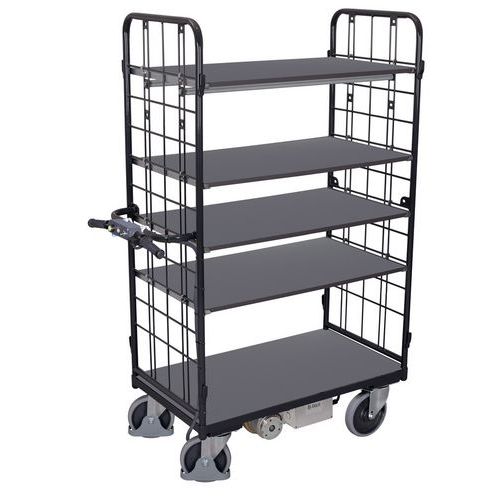 Chariot électrique B-Well - 5 plateaux bois et acier 500kg - Actiwork