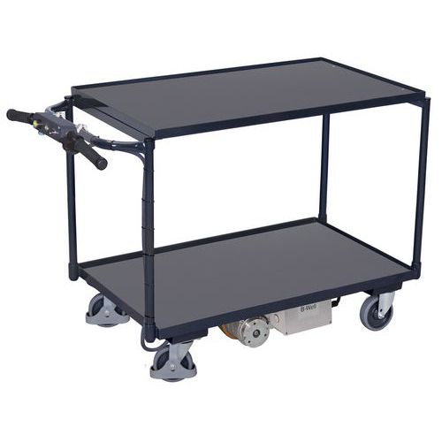 Servante électrique B-Well - 2 plateaux bois - 500kg - Actiwork Servante électrique B-Well - 2 plateaux bois - 500kg - Actiwork
