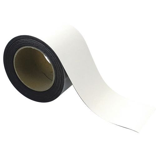 Bande magnétique effaçable pour marquage - 10 m - Blanc - Manutan Expert