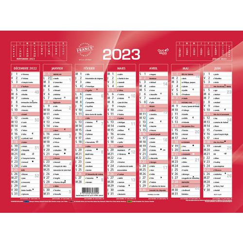 Calendrier banque or Année 2024 Quo Vadis Manutan.fr