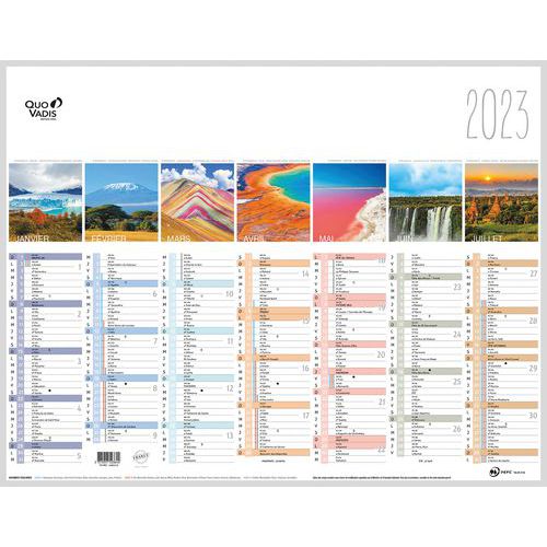 Calendrier fantaisie La Terre - Année 2024 - Quo Vadis
