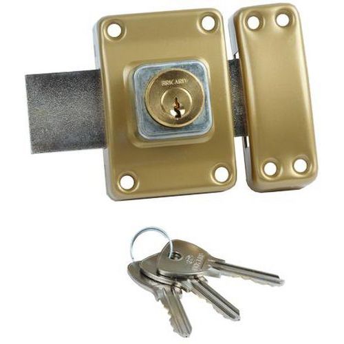 Verrou de sécurité Alpha à bouton - Double entrée - Bricard Verrou de sécurité Alpha à bouton - Double entrée - Bricard