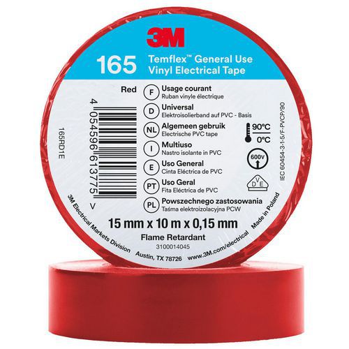 Ruban d'isolation électrique Temflex 165 - 3M
