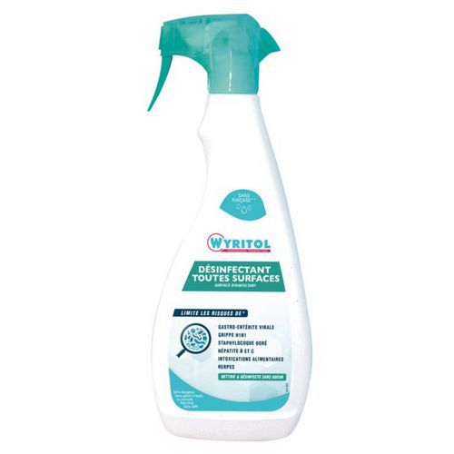 Spray désinfectant multi-surfaces bactéricide, lévuricide, virucide - Wyritol