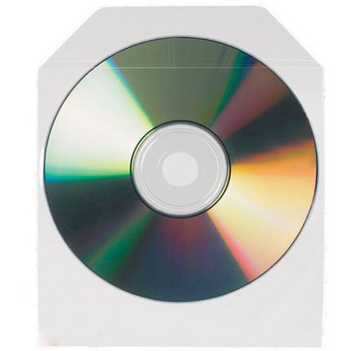 Pochettes non-adhésives pour CD/DVD: avec rabat