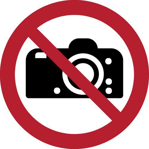 Panneau pictogramme Interdiction de photographier