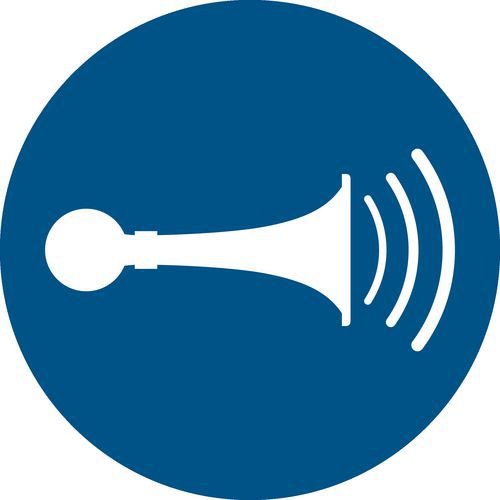 Panneau utilisation d'une corne sonore obligatoire - Djois Made By Tarifold