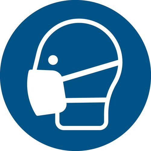 Panneau pictogramme masque facial obligatoire