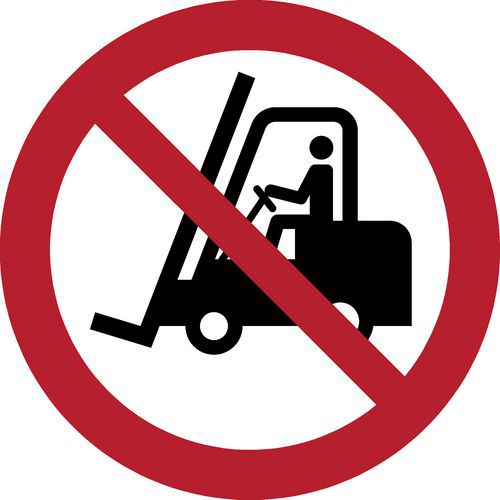 Panneau pictogramme Accès interdit aux véhicules de transport