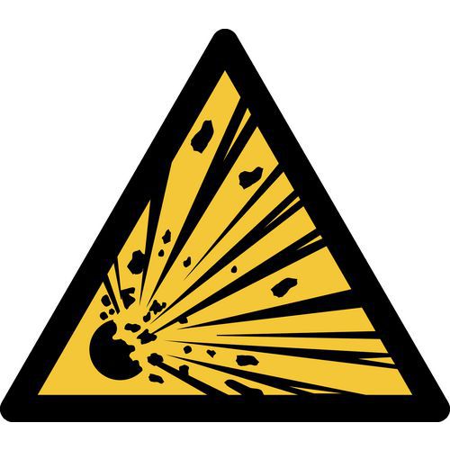 Panneau pictogramme Avertissement : matériel explosif