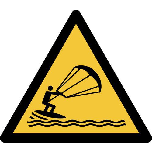 Panneau pictogramme Kitesurfers