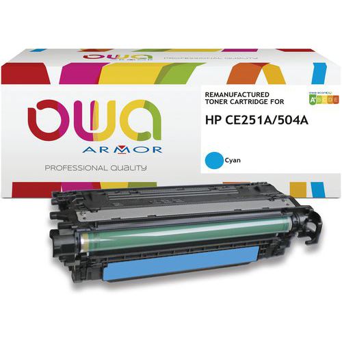 Toner remanufacturé HP CE251A - CANON 723C - OWA Toner remanufacturé HP CE251A - CANON 723C - OWA