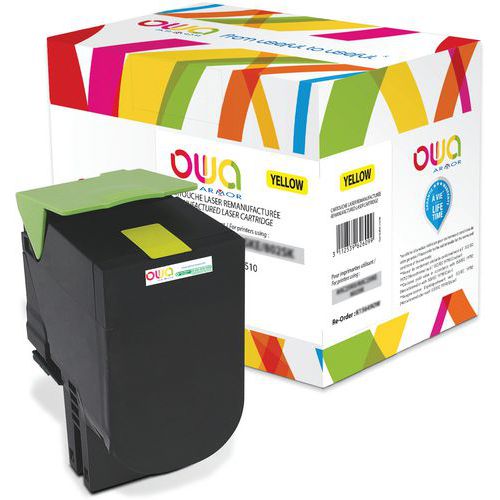 Toner remanufacturé LEXMARK 70C2HYE - 70C2HY0 - OWA Toner remanufacturé LEXMARK 70C2HYE - 70C2HY0 - OWA