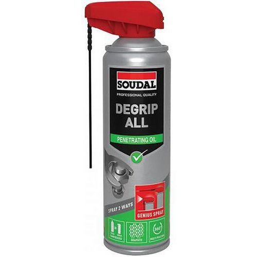 Huile dégrippante avec action anti rouille - Soudal Huile dégrippante avec action anti rouille - Soudal
